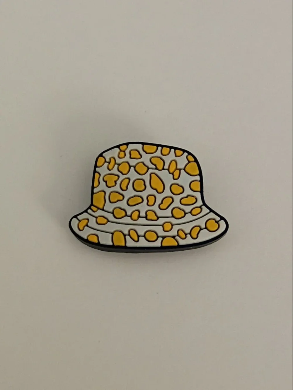 10 for $10 Jibbitz Croc Charm - Yellow Animal Print Fedora Style Hat